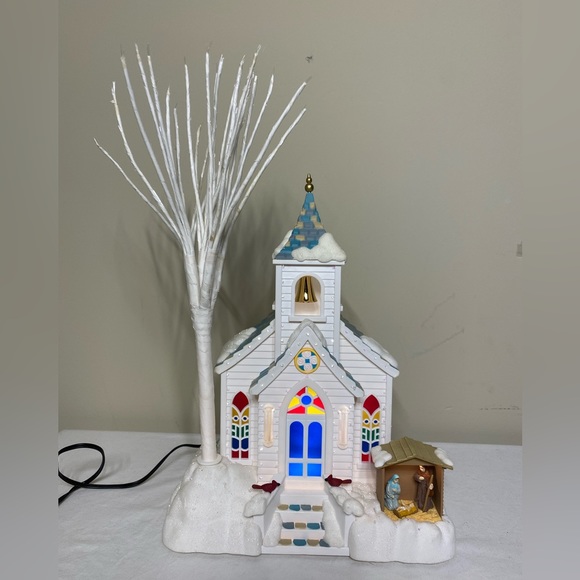 Avon Holiday Vintage Avon Fiber Optic Church Nib Poshmark